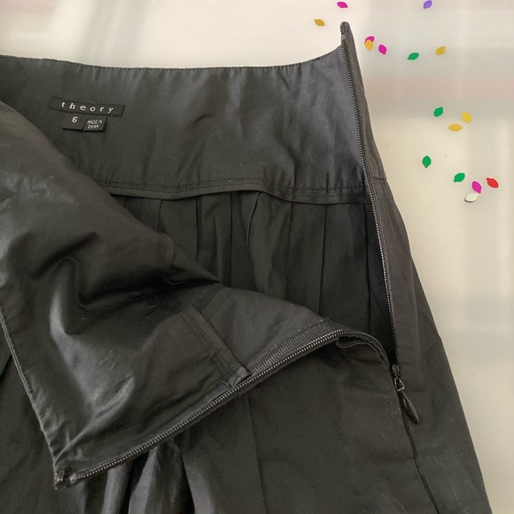 Theory sequined black pleated woman’s mini skirt size 6 - Picture 11 of 12